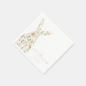 Somebunny Spring Oaster Floral Baby Dusche Serviette (Ecke)