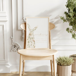 Somebunny Spring Oaster Floral Baby Duschzeichen Poster