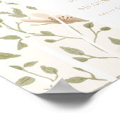 Somebunny Spring Oaster Floral Baby Duschzeichen Poster (Ecke)