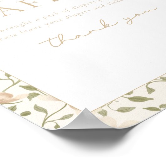 Somebunny Spring Oaster Floral Raffle Sign Poster (Ecke)