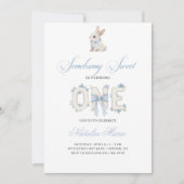Somebunny Sweet 1st Birthday Spring Floral Invitat Einladung (Vorderseite)