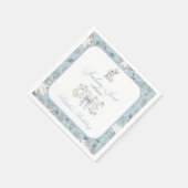 Somebunny Sweet 1st Birthday Spring Floral Invitat Serviette (Ecke)