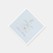 Somebunny Sweet 1st Birthday Spring Floral Invitat Serviette (Ecke)