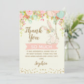 Somebunny Sweet Bunny Baby Dusche Danke Karte (Stehend Vorderseite)