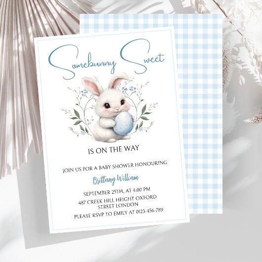 Somebunny Sweet ist auf der Way Easter Baby Dusche Einladung