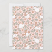 Somebunny Sweet Spring Floral Girls 1. Geburtstag Einladung (Rückseite)