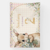 Somebunny wird 2 Geburtstagsbanner Banner (Vertikal)