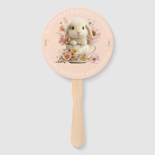 Somebunny wird ein Einladung Pfirsich Gingham Fächer