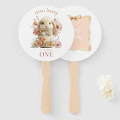 Somebunny wird eins Handheld Party Fächer (Vorne und Hinten)