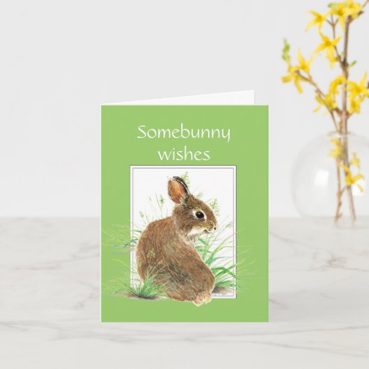Somebunny wünscht Ihnen das Beste in Ihrer neuen Z Karte (Gelbe Blume)