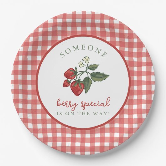 Someone Berry Special Baby Shower Napkin Pappteller (Vorderseite)