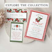 Someone Berry Sweet Gingham Baby Shower Invitation Einladung