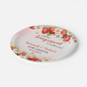 Someone Berry Sweet Is On The Way Baby Shower Pappteller (Schrägansicht)