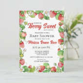 Someone Berry Sweet Is On The Way Einladung (Stehend Vorderseite)