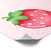 Someone Berry Sweet Strawberry Baby Shower Welcome Poster (Ecke)