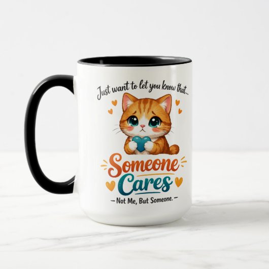 Someone Cares (Not Me) Funny Cat Coworker Tasse (Links)
