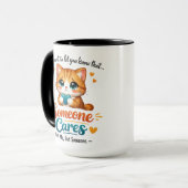Someone Cares (Not Me) Funny Cat Coworker Tasse (Vorderseite Links)