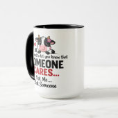 Someone Cares (Not Me) Funny cow Coworker Tasse (Vorderseite Links)