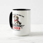 Someone Cares (Not Me) Funny dogCoworker Tasse (Vorderseite Links)