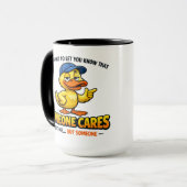 Someone Cares (Not Me) Funny duck Coworker Tasse (Vorderseite Links)