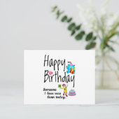 Someone I love was born today - Birthday Wishes Postkarte (Stehend Vorderseite)