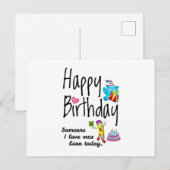 Someone I love was born today - Birthday Wishes Postkarte (Vorne/Hinten)
