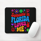 Someone In Florida Loves Me Boho Floral Peaceful C Mousepad (Mit Mouse)