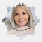 Someone In Heaven Cardinal Greenery Photo Ornament Karte (Rückseite)