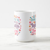 Someone in Indiana Loves Me Boho Hippie Design Kaffeetasse (Mittel)