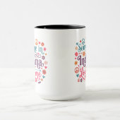 Someone in Indiana Loves Me Boho Hippie Design Tasse (Zentrum)