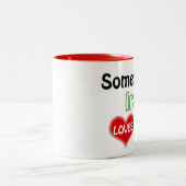 Someone in Iran loves me Zweifarbige Tasse (Mittel)