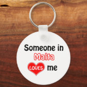 Someone in Malta Loves me Schlüsselanhänger (Vorderseite)