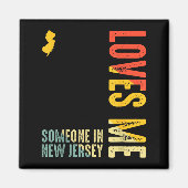 Someone In New Jersey Loves Me Clic Retro State Magnet (Vorne)