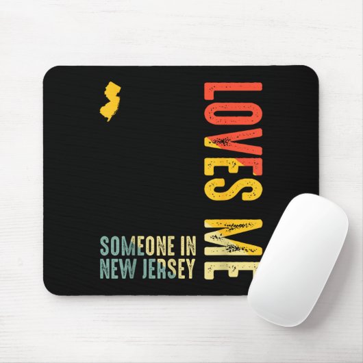 Someone In New Jersey Loves Me Clic Retro State Mousepad (Mit Mouse)