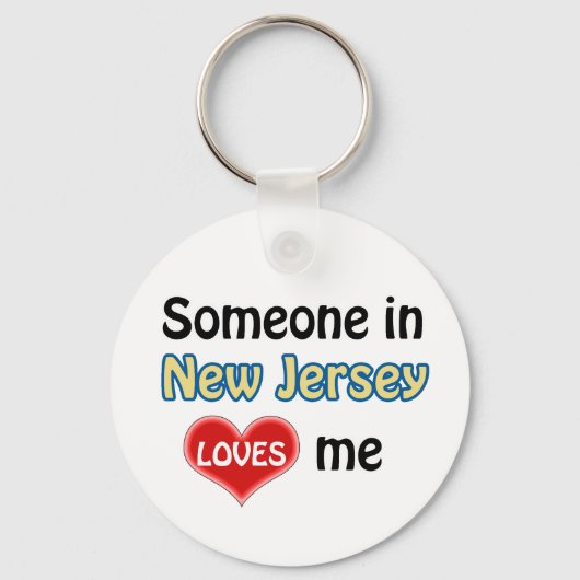 Someone in New Jersey Loves me Schlüsselanhänger (Vorderseite)