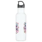 Someone in New York Loves Me Retro Funny Design Edelstahlflasche (Rückseite)