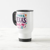 Someone in Texas Love Me - Retro Texas Hippie Art Reisebecher (Vorderseite Links)