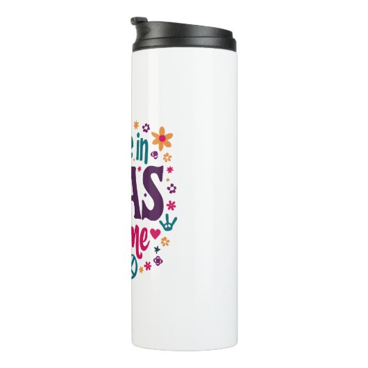 Someone in Texas Love Me - Retro Texas Hippie Art Thermosbecher (Nach rechts gedreht)