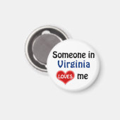 Someone in Virginia loves me Magnet (Vorderseite/Rückseite)