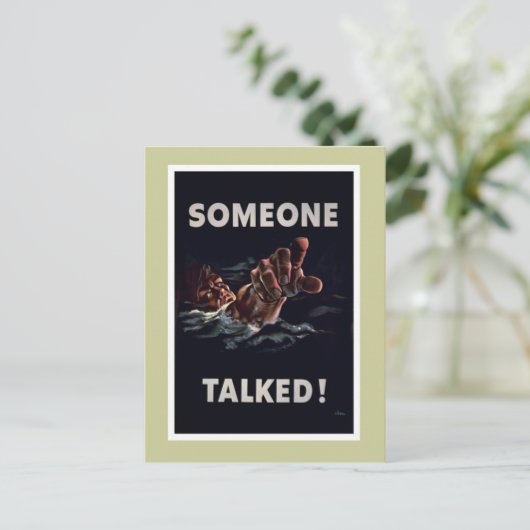 Someone Talked - WW2 Postkarte (Stehend Vorderseite)