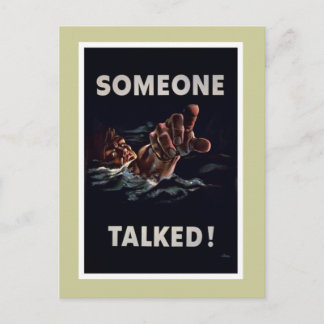 Someone Talked - WW2 Postkarte