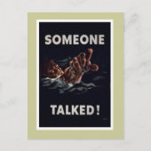 Someone Talked - WW2 Postkarte (Vorderseite)