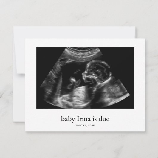 Someone wants to Say Hello Baby Announcement Card Dankeskarte (Rückseite)