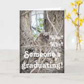 Someone's Graduating Owlet in Tree Karte (Gelbe Blume)