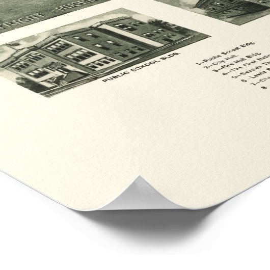 Somers-Point, NJ Panoramic Map - 1925 Poster (Ecke)