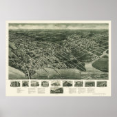 Somers-Point, NJ Panoramic Map - 1925 Poster (Vorne)