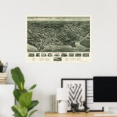 Somers-Point, NJ Panoramic Map - 1925 Poster (Heimbüro)