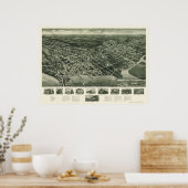 Somers-Point, NJ Panoramic Map - 1925 Poster (Küche)