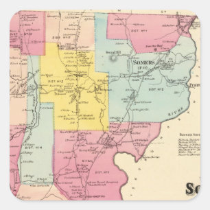 Somers, Stadt Quadratischer Aufkleber