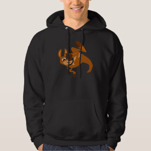 Somersault Hoodie von niedlichem Cartoon Kangaroo